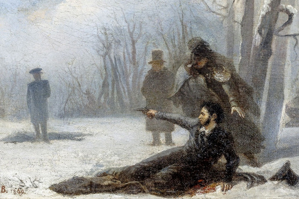 Кому из тюменцев принадлежала картина Адриана Волкова «Последний выстрел А. С. Пушкина»?
